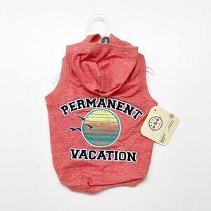 NEW Bond & Co Red Permanent Vacation Sunset Dog Hoodie / Dog Jacket